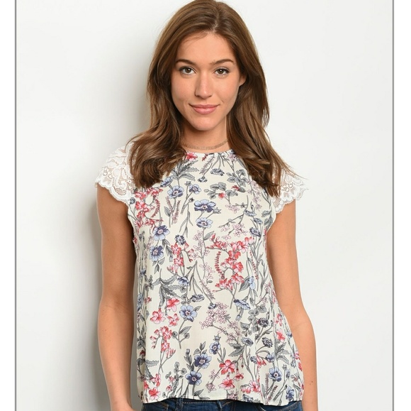 Ivory Floral Top - Picture 8 of 8